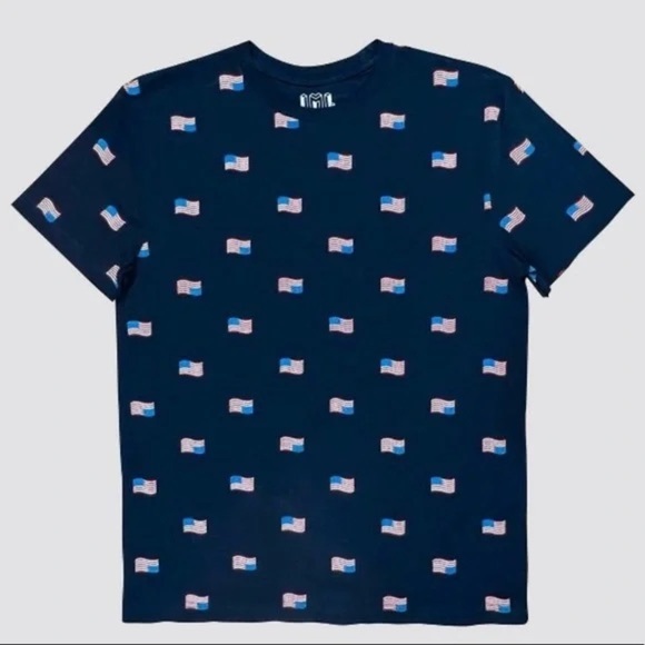 Isaac Morris IML Men's Flag Print Patriotic Short Sleeve Graphic T-Shirt - Large - Picture 3 of 7